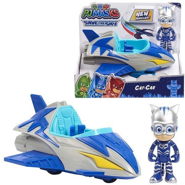 Just Play PJ Masks Pyžamasky vozidlo s figurkou - Kočičák Catboy Connor (modrý)