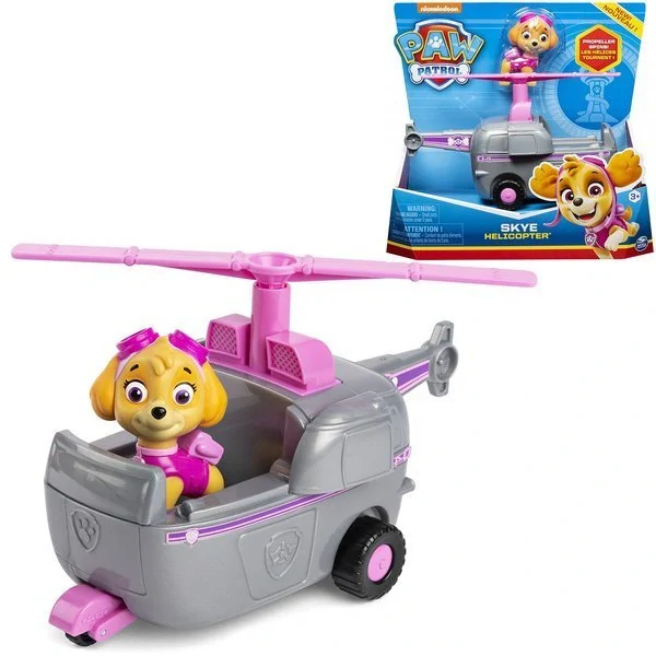 Paw Patrol Tlapková Patrola - Základní vozidlo s figurkou - Skye