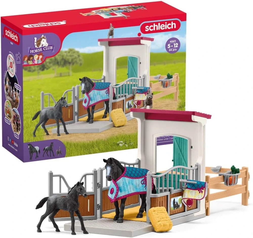 Schleich Box pro koně s klisnou a hříbětem 42611