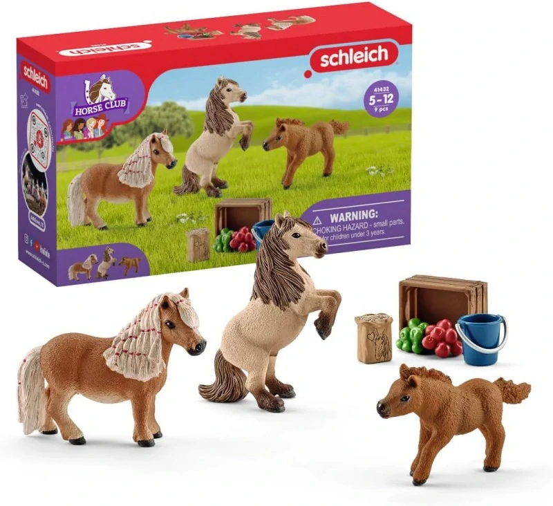 Schleich 41432 Rodina miniaturních shetlandských poníků