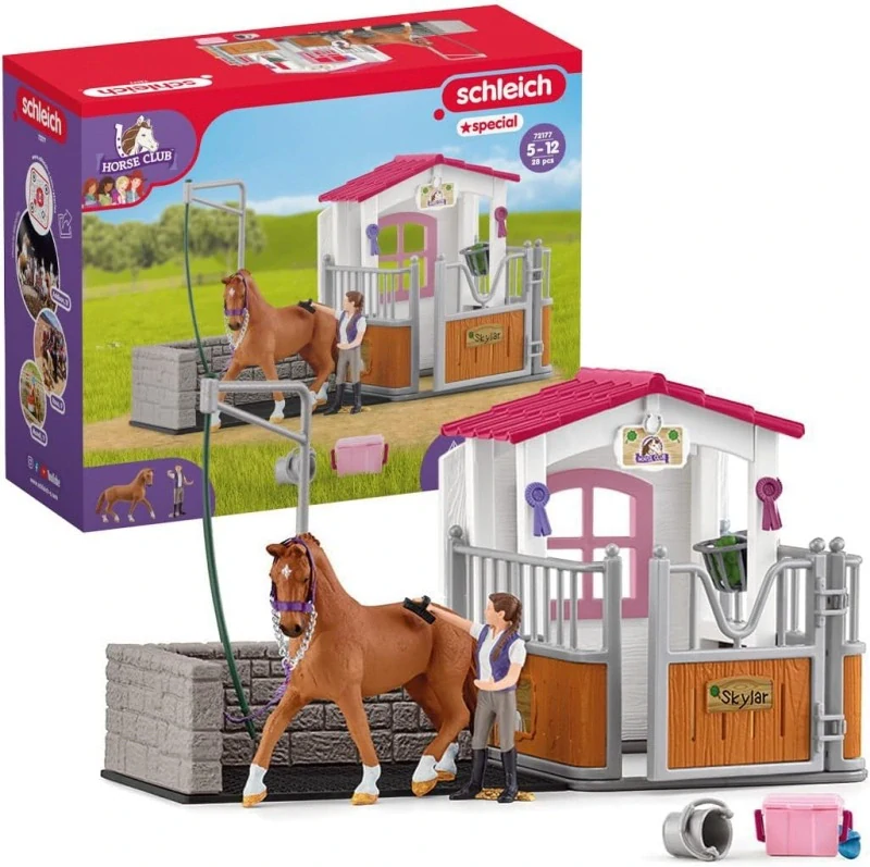 Schleich 72177 Mycí stanice pro koně se stájí