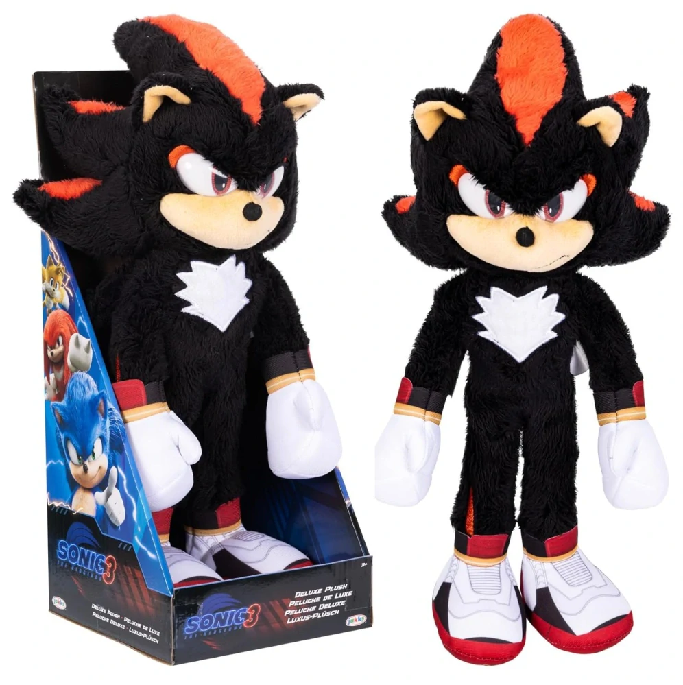 Plyšovy Sonic 3 The Hedgehog Film Originální Plyšak SHADOW 35 cm od Jakks Pacific