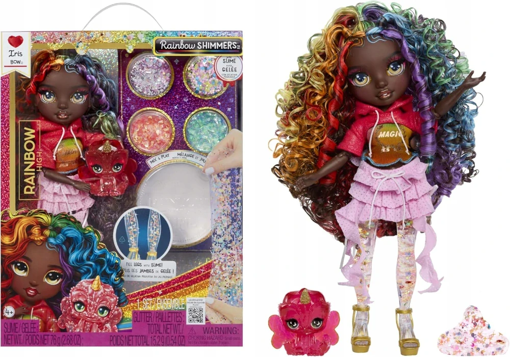 MGA Rainbow High Shimmers Slime panenka - Iris Bow