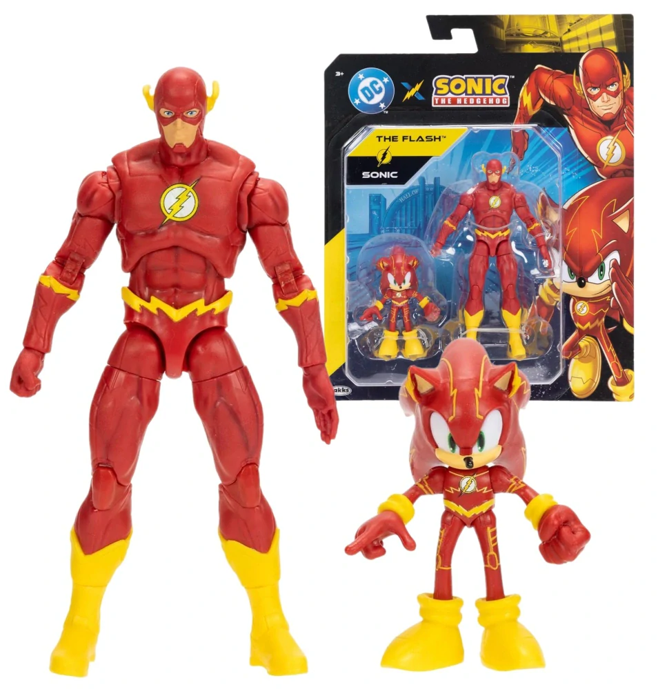 Sonic Hedgehog Film Originální pohyblivá akční figurka Sada 2 Figurek SONIC x FLASH 12 cm