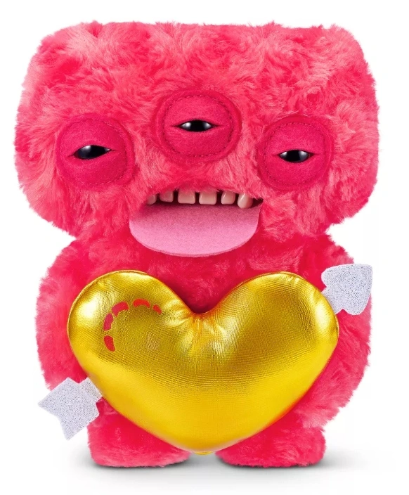 Zuru Plyšovy Fuggler Love Fugg Červený se srdíčkem Annoyed Alien Red Gold Heart Plyšák 23 cm