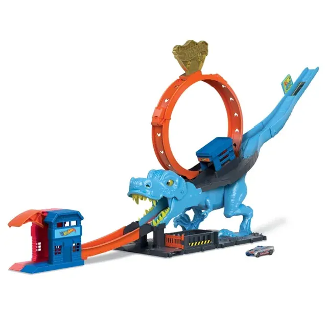 Hot Wheels City Smyčka se žravým T-Rexem HKX42 od Mattel 
