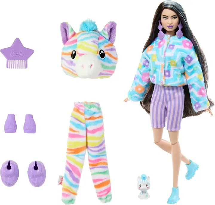Mattel Barbie Cutie Reveal Panenka - Zebra HRK39