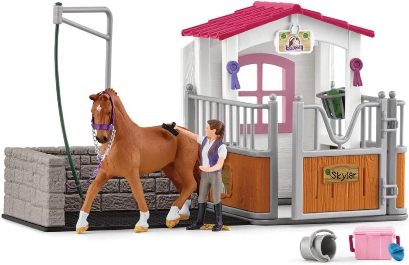 Schleich 72177 Mycí stanice pro koně se stájí