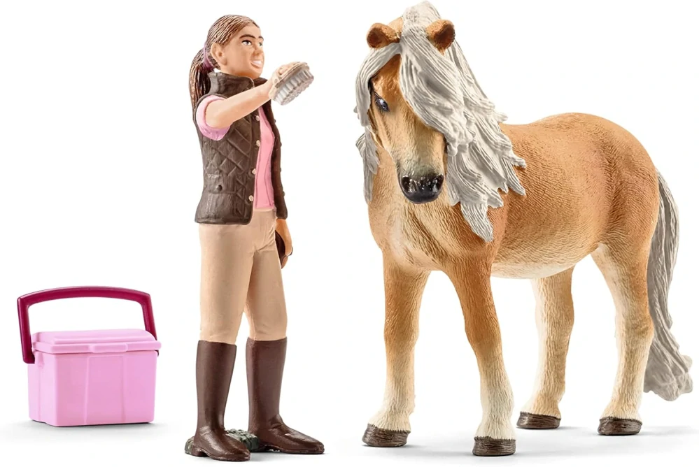 Schleich 41431 Klisna koně Islandského s ošetřovatelkou