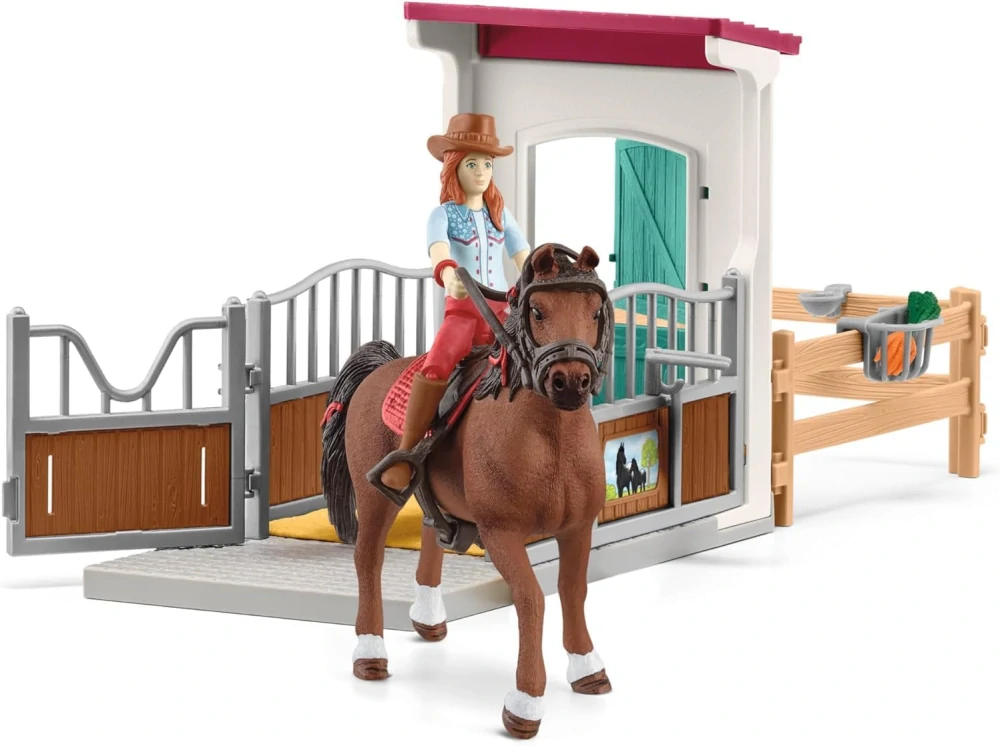 Schleich 42710 Stáj Box pro koně Hannah & Cayenne