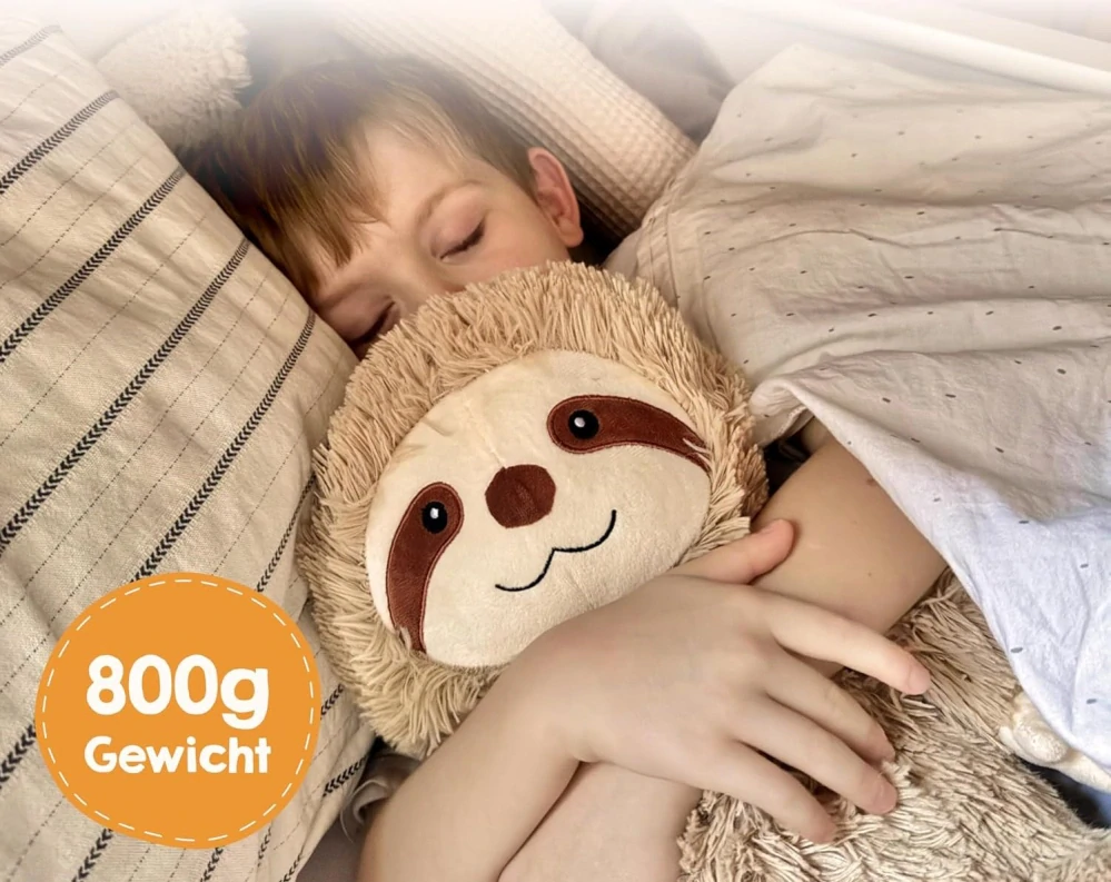 Plyšový Lenochod zatížený 800g - Termoplyšová hračka - Plyšák Zátěžový 30 cm 