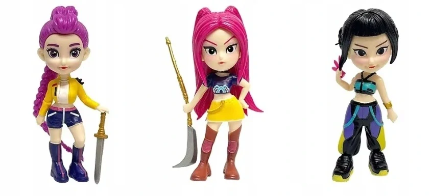 OUTLET - Demon Hunters Kpop Huntrix Figurky - Sada 3 Figurek Zoey Mira Rumi