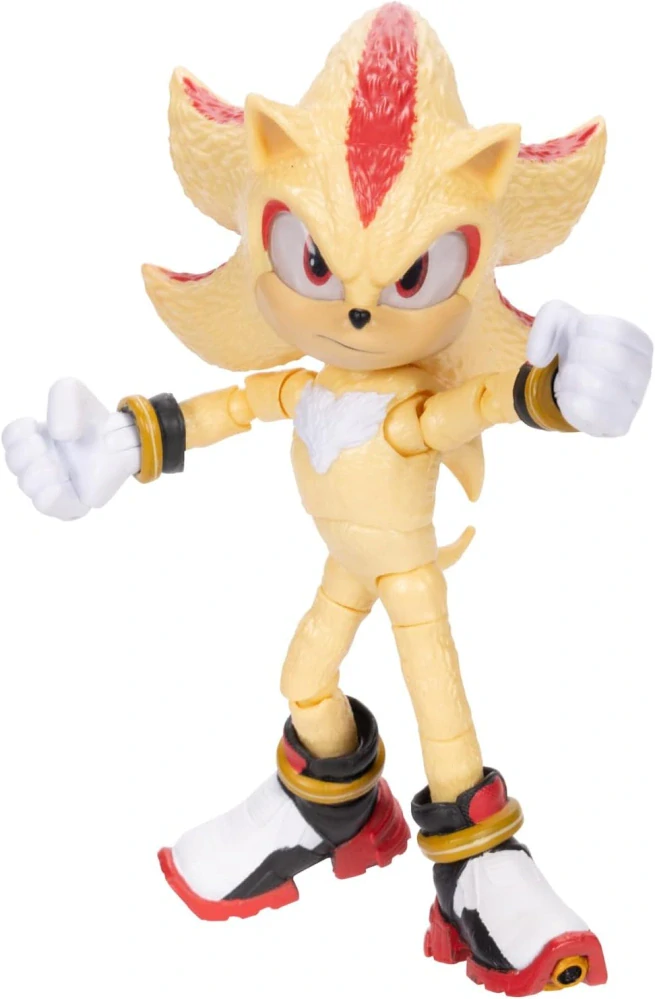 OUTLET - Sonic 3 Ježek Film Originální Pohyblivá Akční Figurka Super Shadow 13 cm