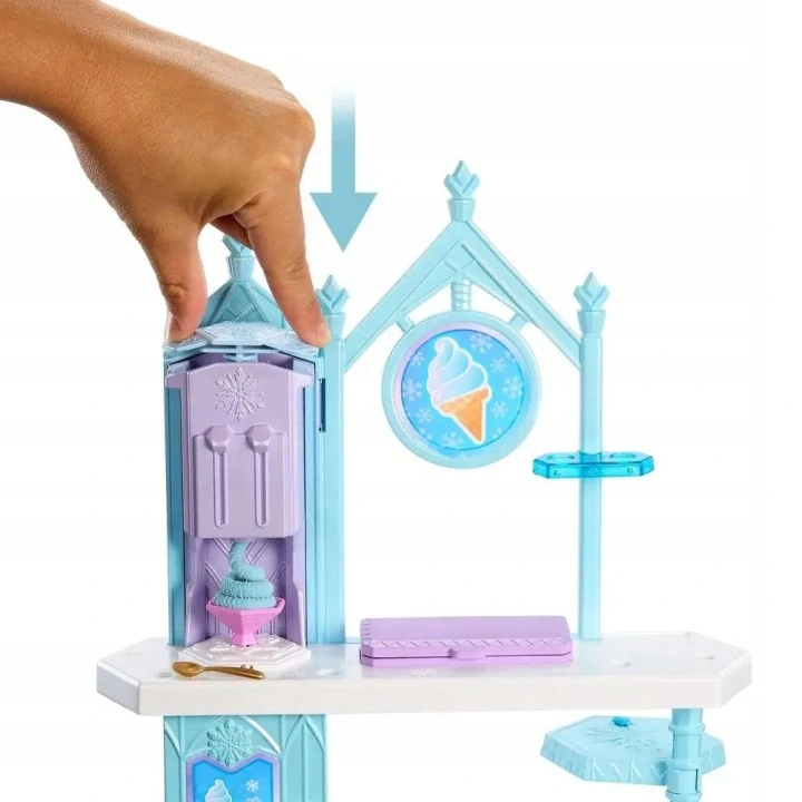Mattel Ledové království Frozen zmrzlinový stánek s Elsou a Olafem herní set HMJ48