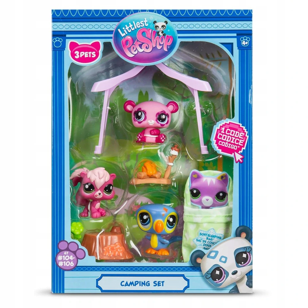 Hasbro Littlest Pet Shop Sada 3 Figurky Kempování