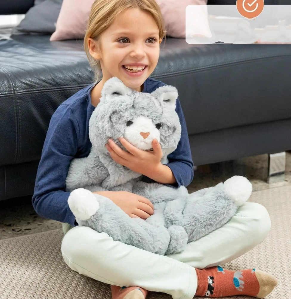 PLYŠÁK KOČKA ZÁTĚŽOVÝ SNIŽUJE STRES ADHD AUTISMUS 2,2 KG