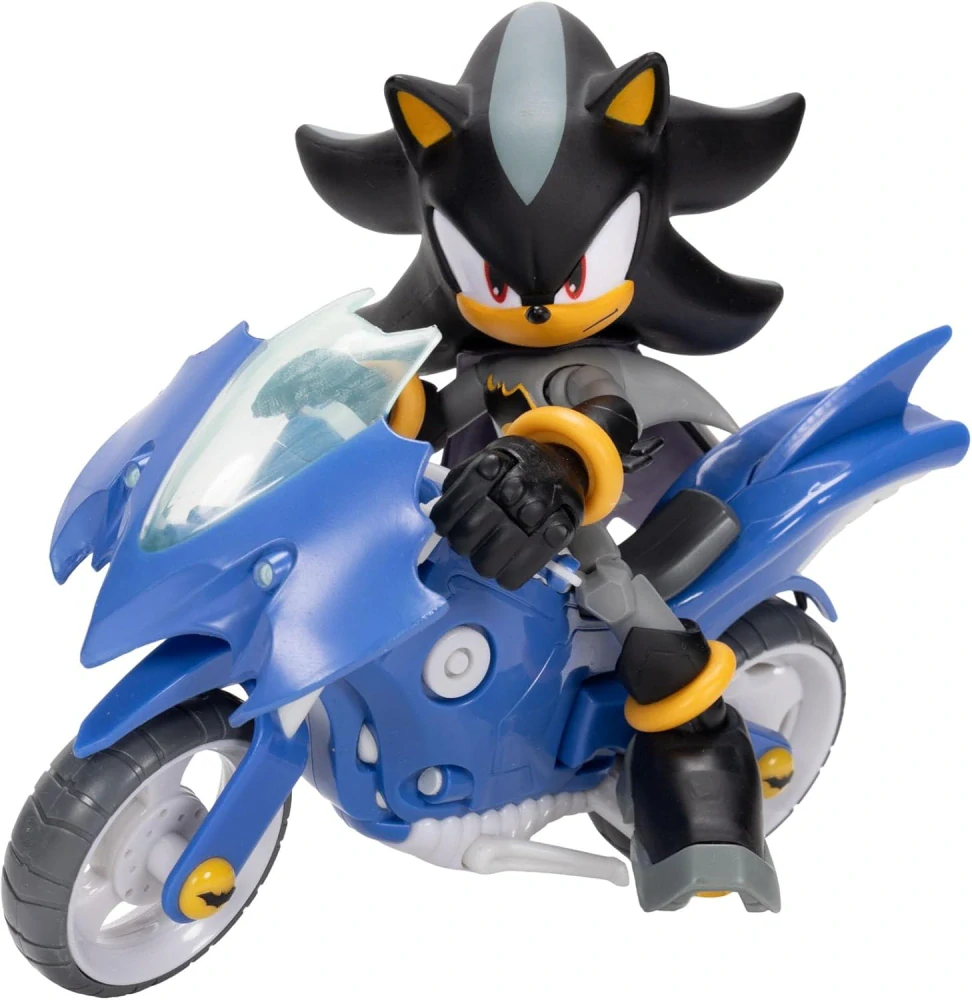Originální pohyblivá figurka 13 cm ze filmu Sonic 3, SHADOW X BATMAN s motocyklem