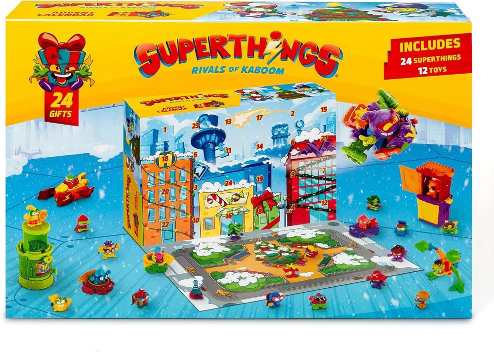 ADVENTNÍ KALENDÁŘ SUPER THINGS ZINGS KABOOM FIGURKY SUPERTHINGS 24 DNÍ