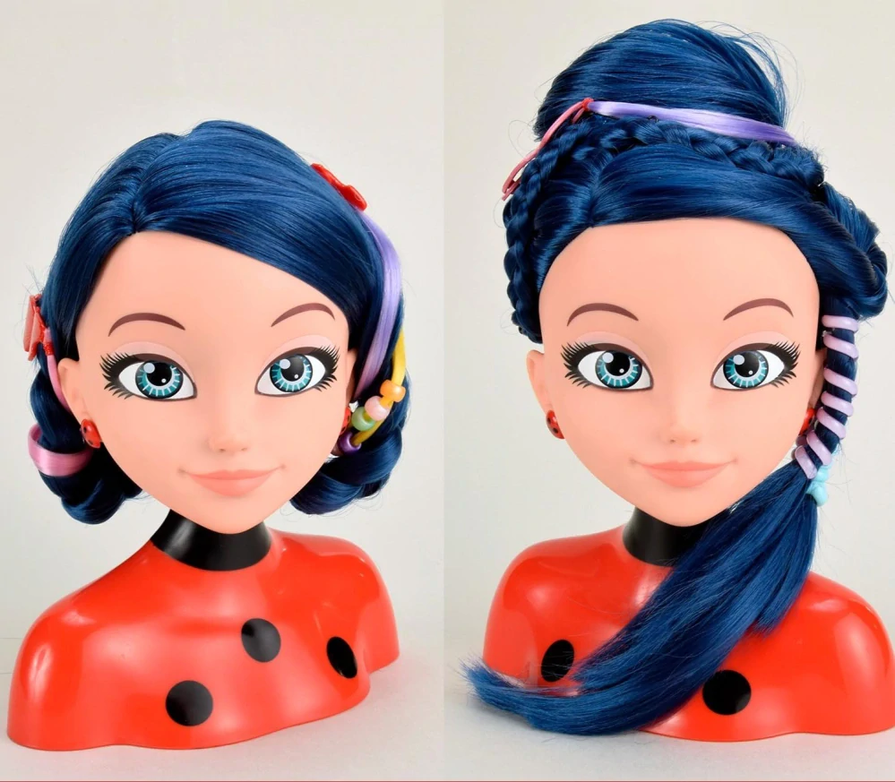 MIRACULOUS Magická Beruška Hlava pro styling účesů Česání Marinette