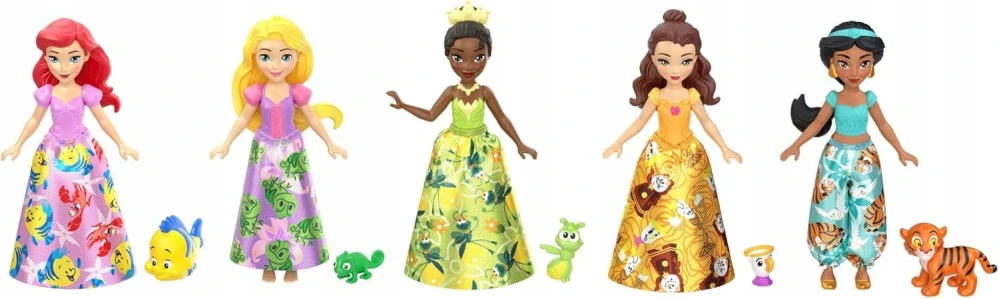 Mattel Disney Princess sada 5 panenek a figurek princezny Disneya JBL33