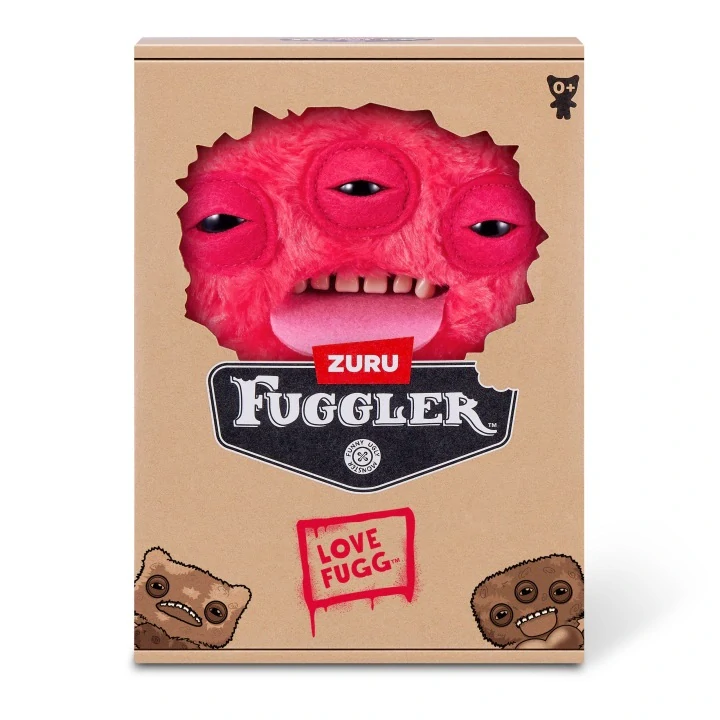 Zuru Plyšovy Fuggler Love Fugg Červený se srdíčkem Annoyed Alien Red Gold Heart Plyšák 23 cm