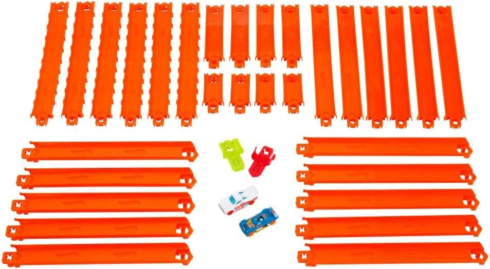 Mattel Hot Wheels Track Crator Speed Snap balení drah pro rozšíření 7,6 metrů JDW42