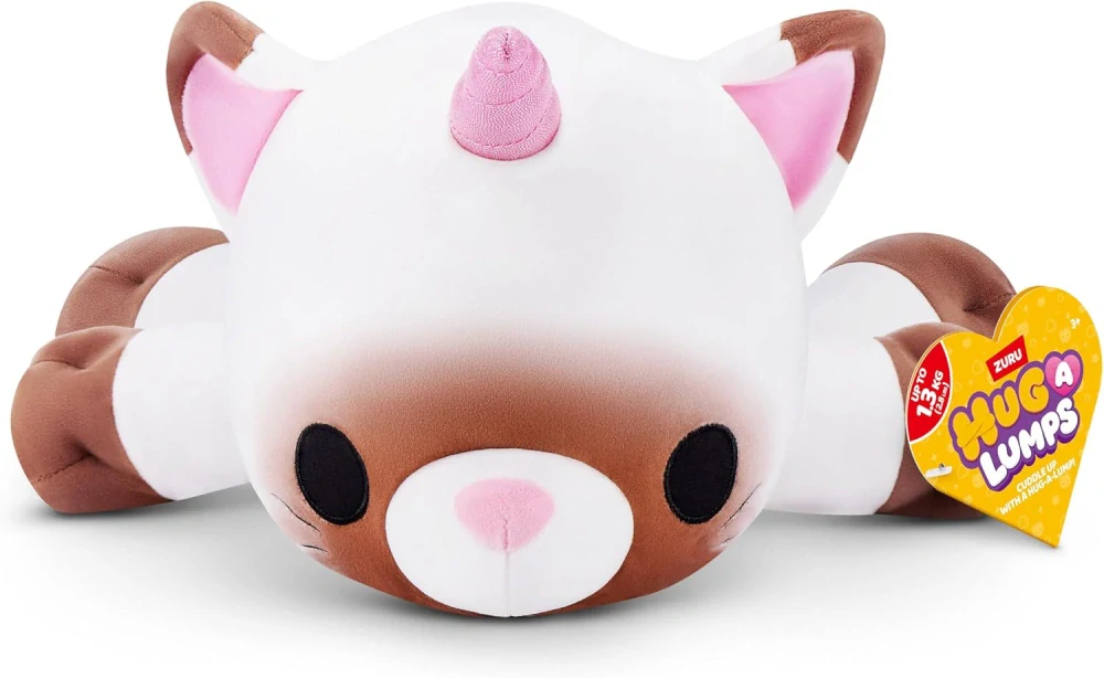 ZURU Velká Plyšová kočka kočička 1,3 kg - Zatížený Plyšák Zátěžový Hug a Lumps