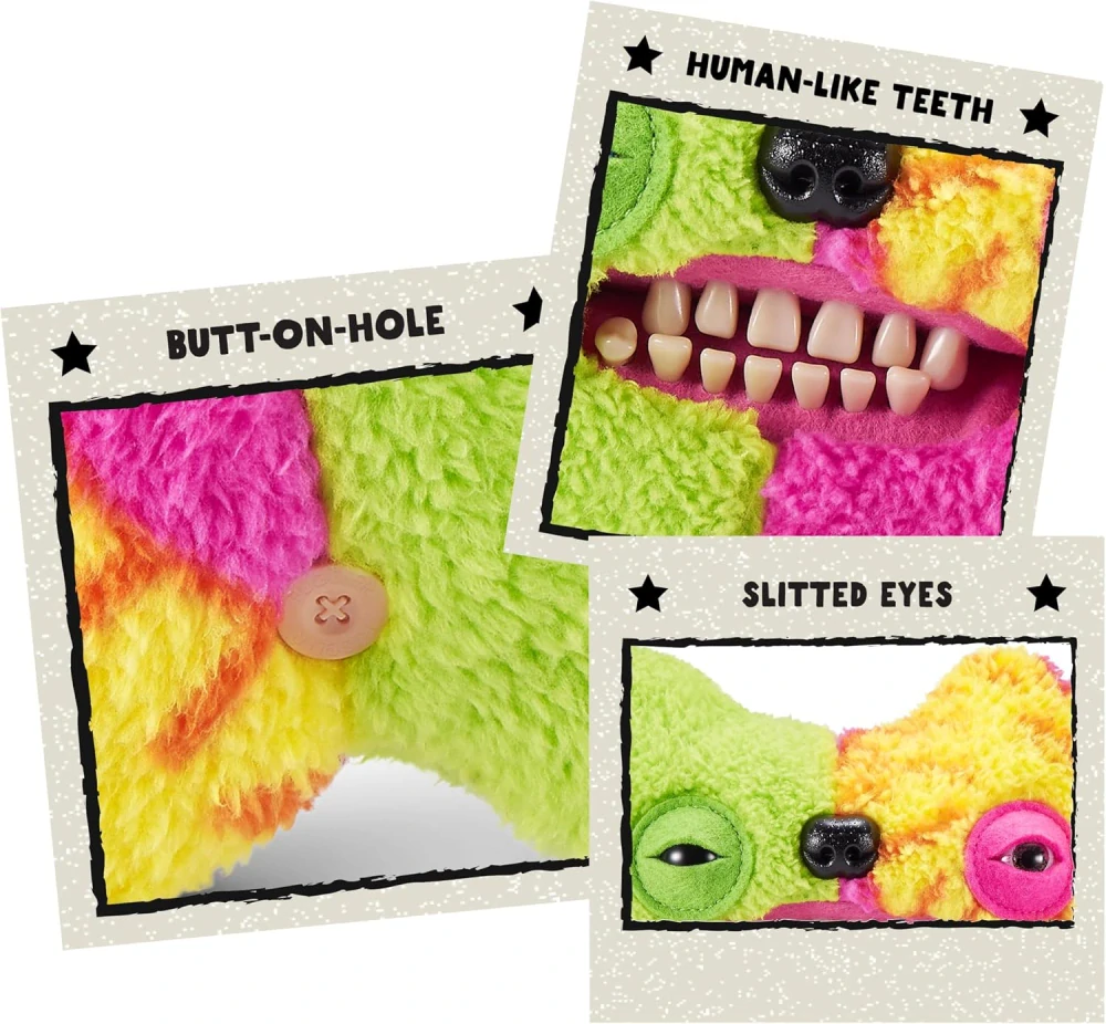 Zuru Plyšovy Fuggler Misfit Monsters Munch Tooth MultiBoth Teddy Fleece Plyšák 23 cm