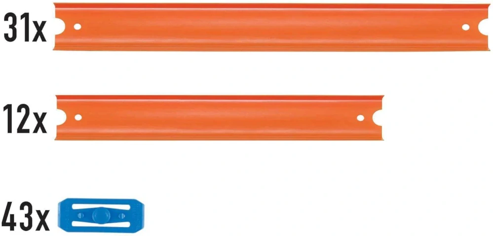 Mattel Hot Wheels Track Builder Mega balení drah pro rozšíření 12 metrů FTL69