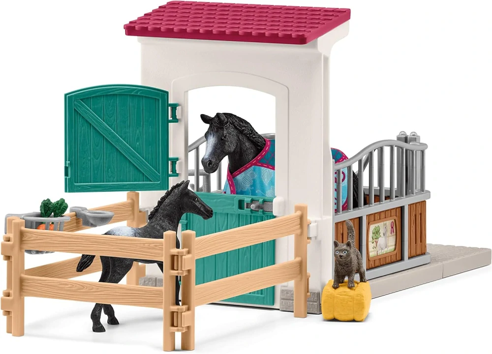 Schleich Box pro koně s klisnou a hříbětem 42611