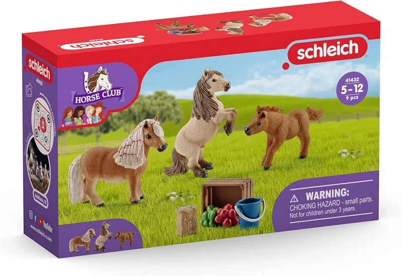 Schleich 41432 Rodina miniaturních shetlandských poníků