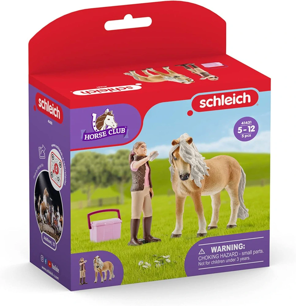 Schleich 41431 Klisna koně Islandského s ošetřovatelkou
