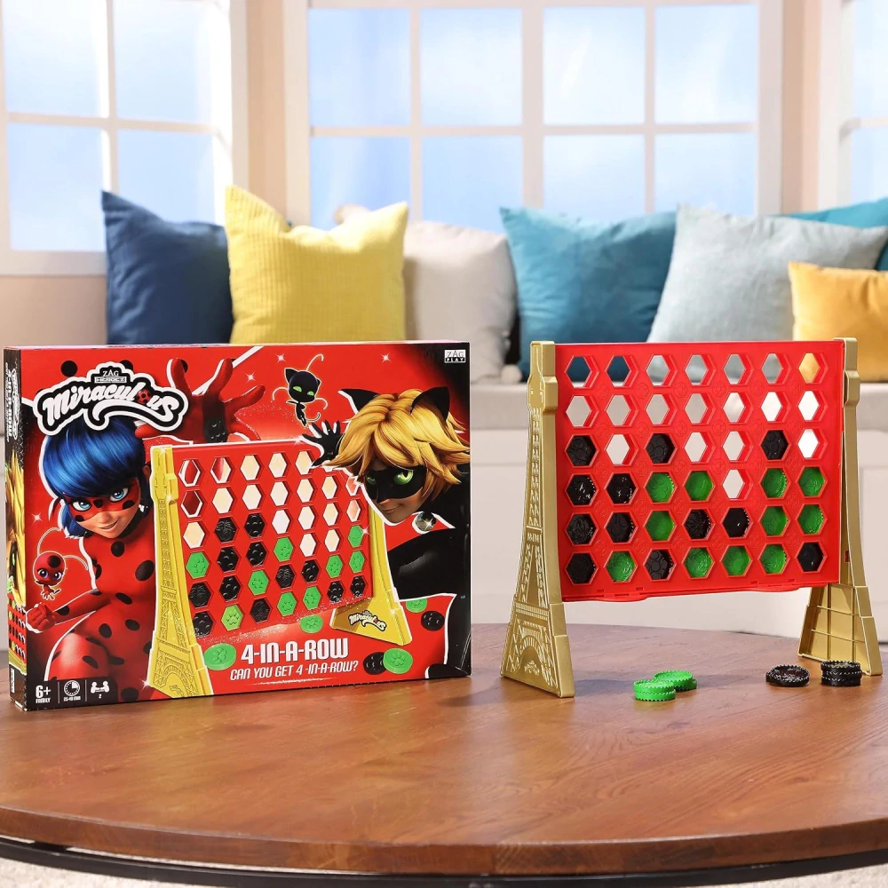 Společenská Hra - Čtyři v řadě Miraculous Kouzelná Beruška od ZAG Play