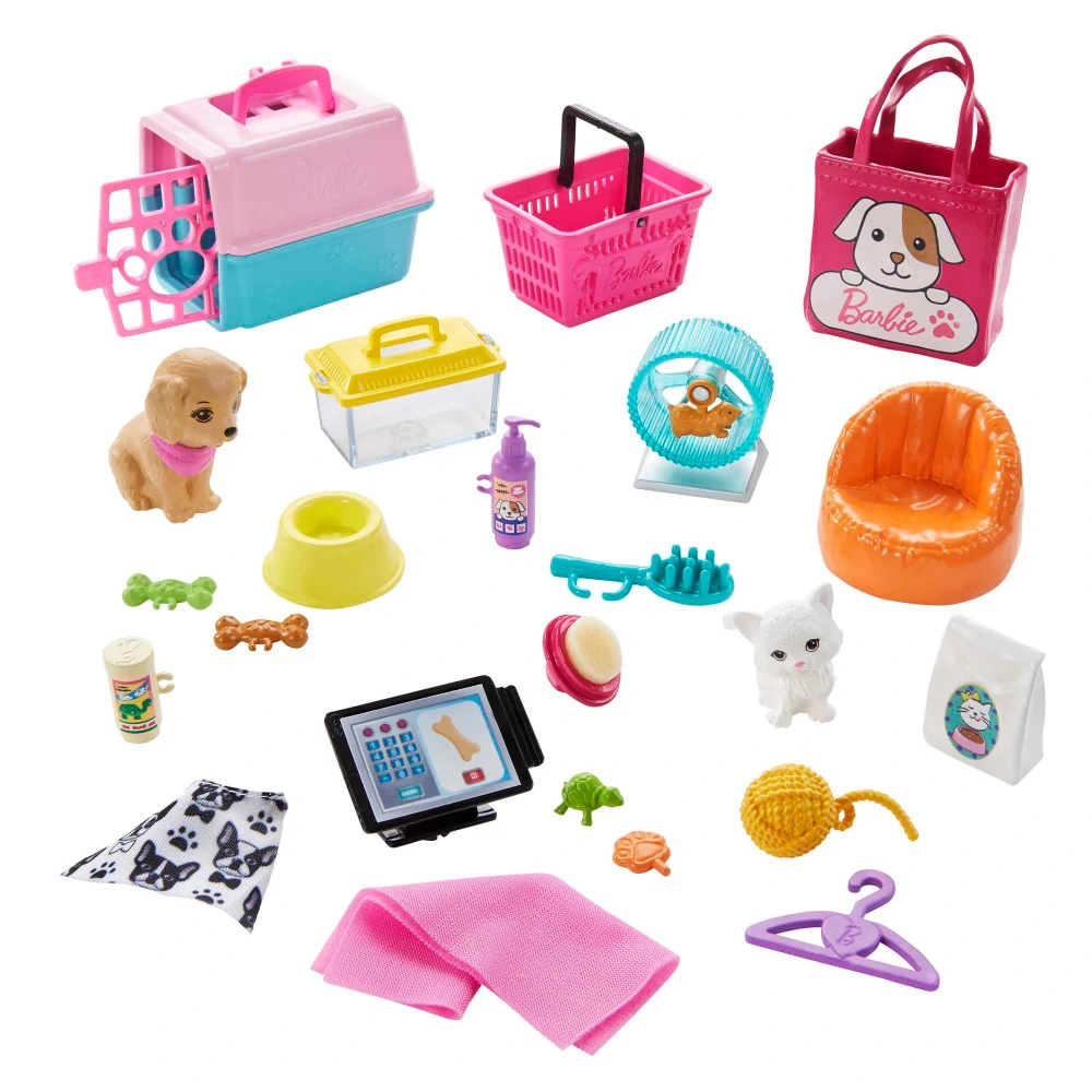 Mattel Barbie Obchod a SPA pro zvířátka s panenkou GRG90