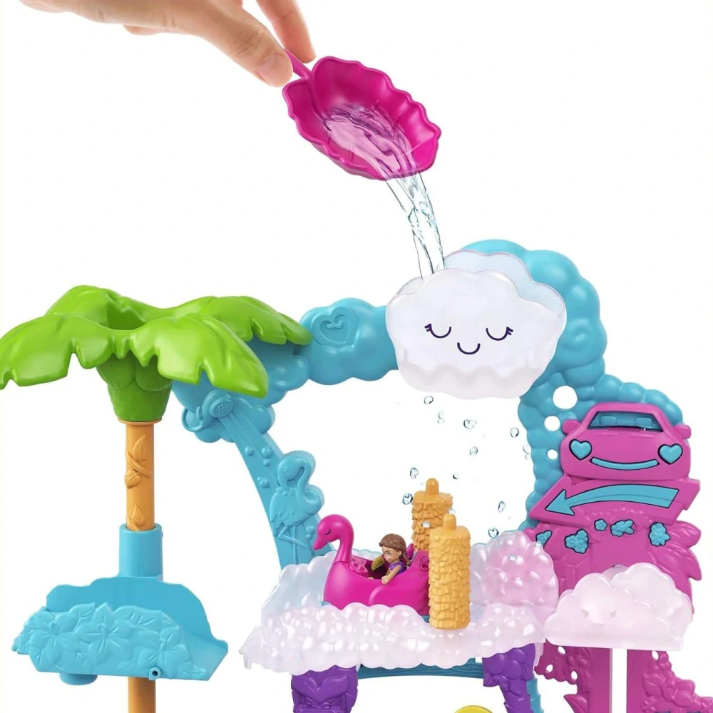 Mattel Polly Pocket Pollyville Zábavná automyčka Plameňák
