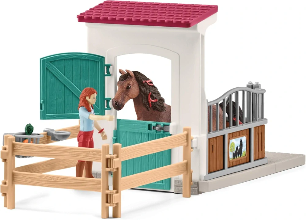 Schleich 42710 Stáj Box pro koně Hannah & Cayenne