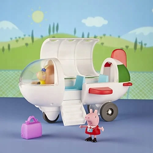 Hasbro Sada prasátko Peppa Letadlo s figurkou Peppy Pilot Králík Rebeka