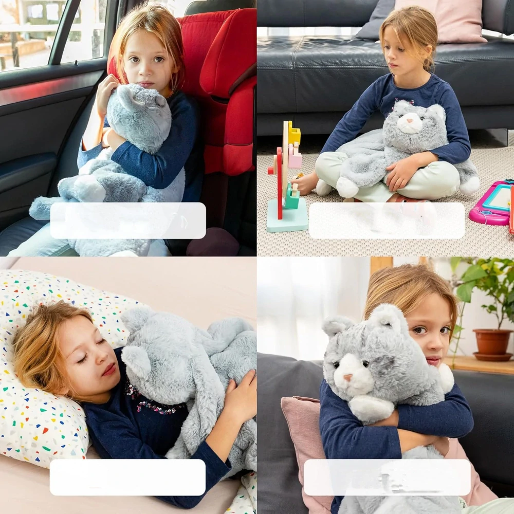 PLYŠÁK KOČKA ZÁTĚŽOVÝ SNIŽUJE STRES ADHD AUTISMUS 2,2 KG