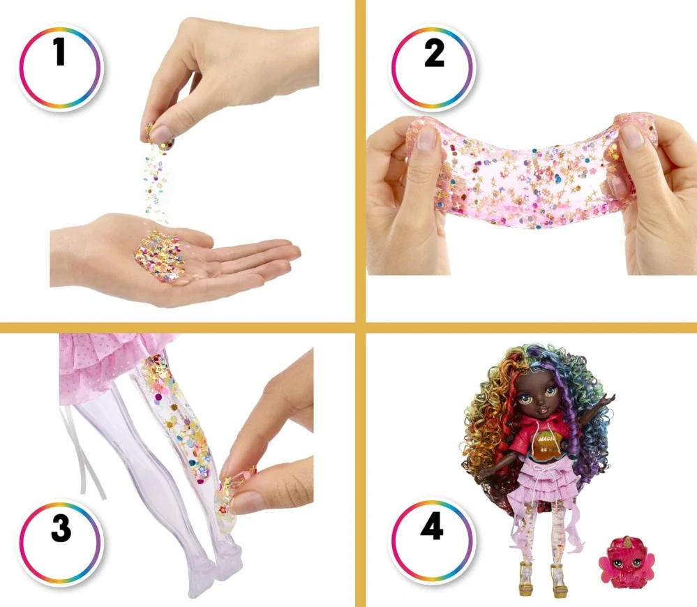 MGA Rainbow High Shimmers Slime panenka - Iris Bow