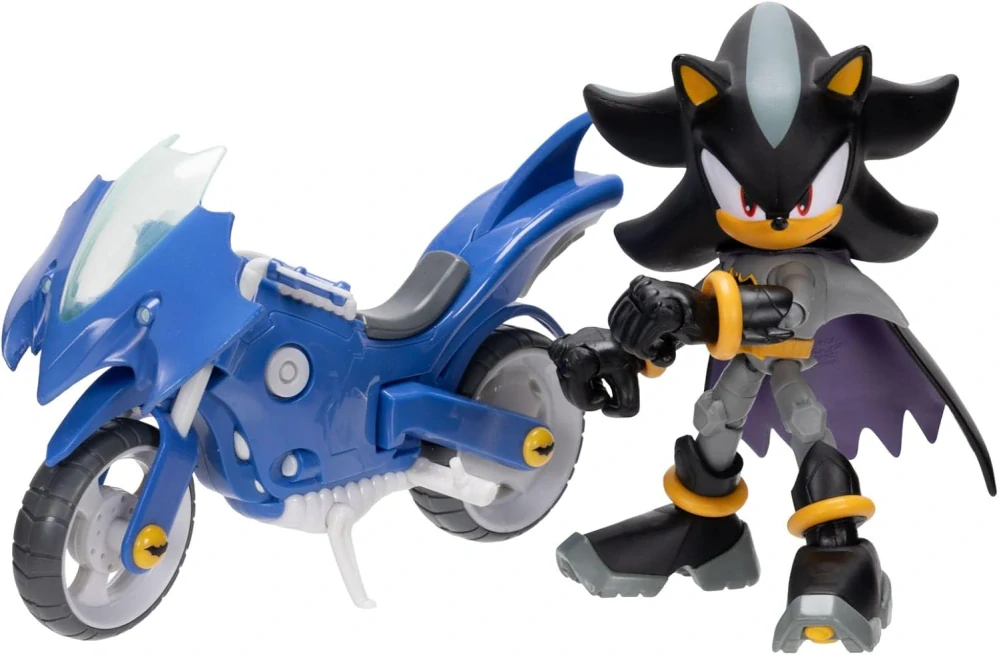 Originální pohyblivá figurka 13 cm ze filmu Sonic 3, SHADOW X BATMAN s motocyklem