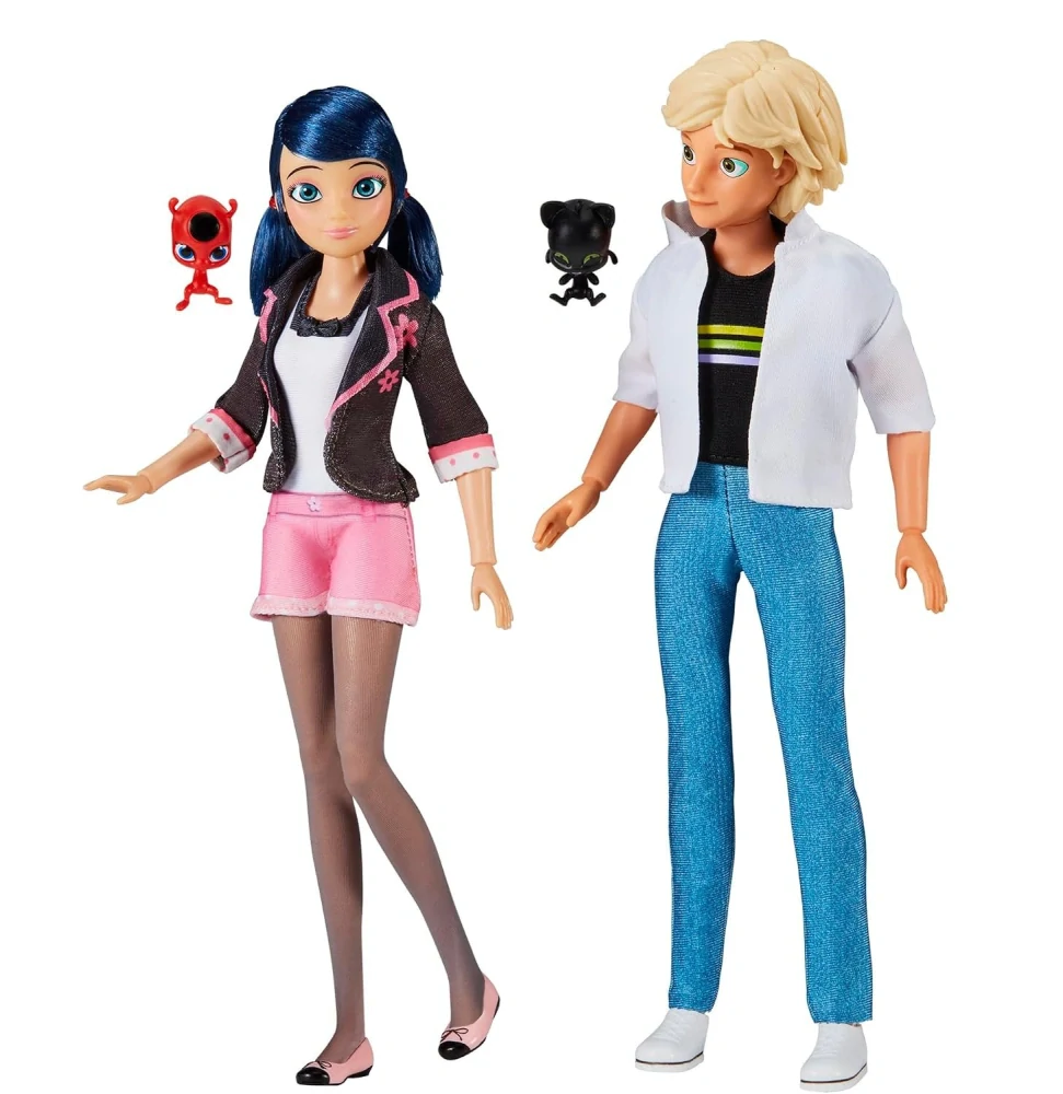 Sada 2 Panenek Miraculous Kouzelná Beruška Marinette a Adrien 27 cm od Playmates Toys