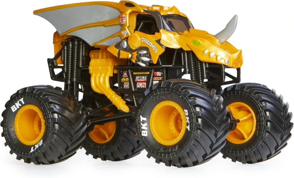MONSTER JAM Monster Truck BAKUGAN DRAGONOID Kovové Auto Velké Vozidlo 1:24