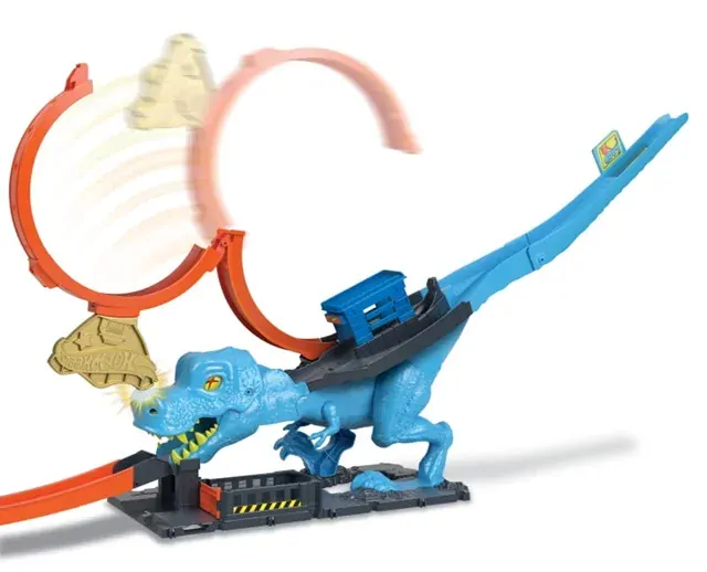 Hot Wheels City Smyčka se žravým T-Rexem HKX42 od Mattel 