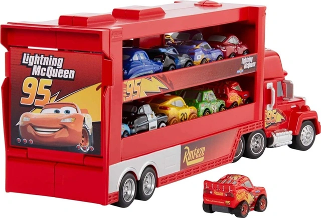 Mattel Cars Mini transportér Mack a Blesk McQueen GNW34