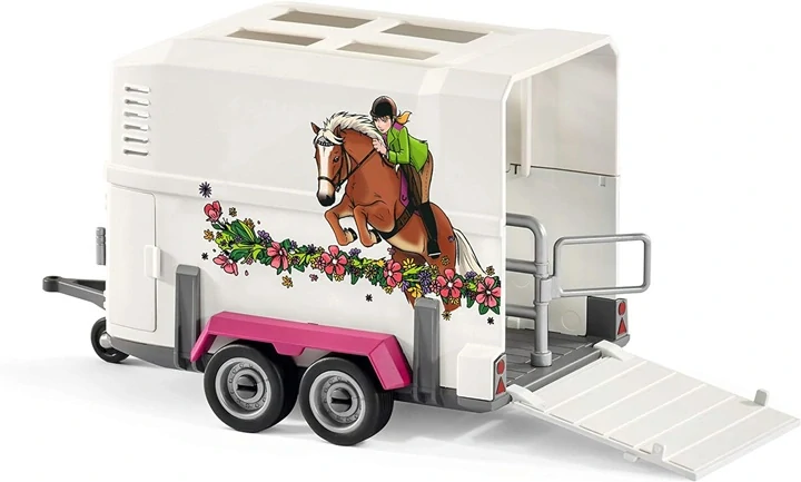 Schleich 42346 Pick-up s koňským přívěsem