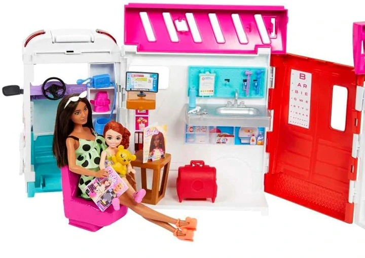 Mattel Barbie Sanitka a klinika 2 v 1 HKT79