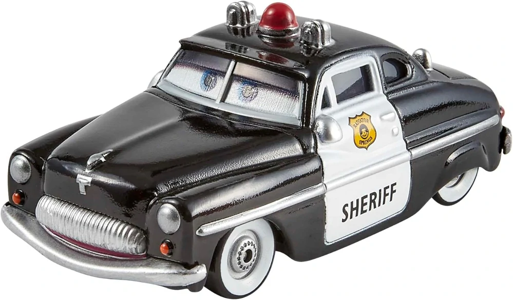 Mattel Cars Auta Blesk McQueen Burák Sheriff Sada 3 kovové vozídla HBW14