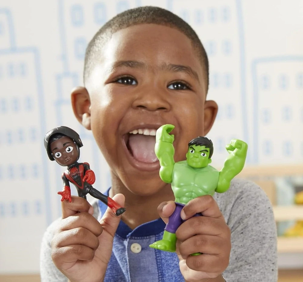 Hasbro Figurky Spidey Hulk Panther Miles Morales Ghost - Sada 6 ks figurek