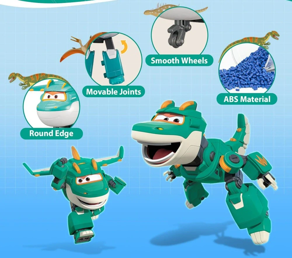 Super Wings - Sada 2 Transformujících vozidel - Jett a Tino Dino od Alpha Group