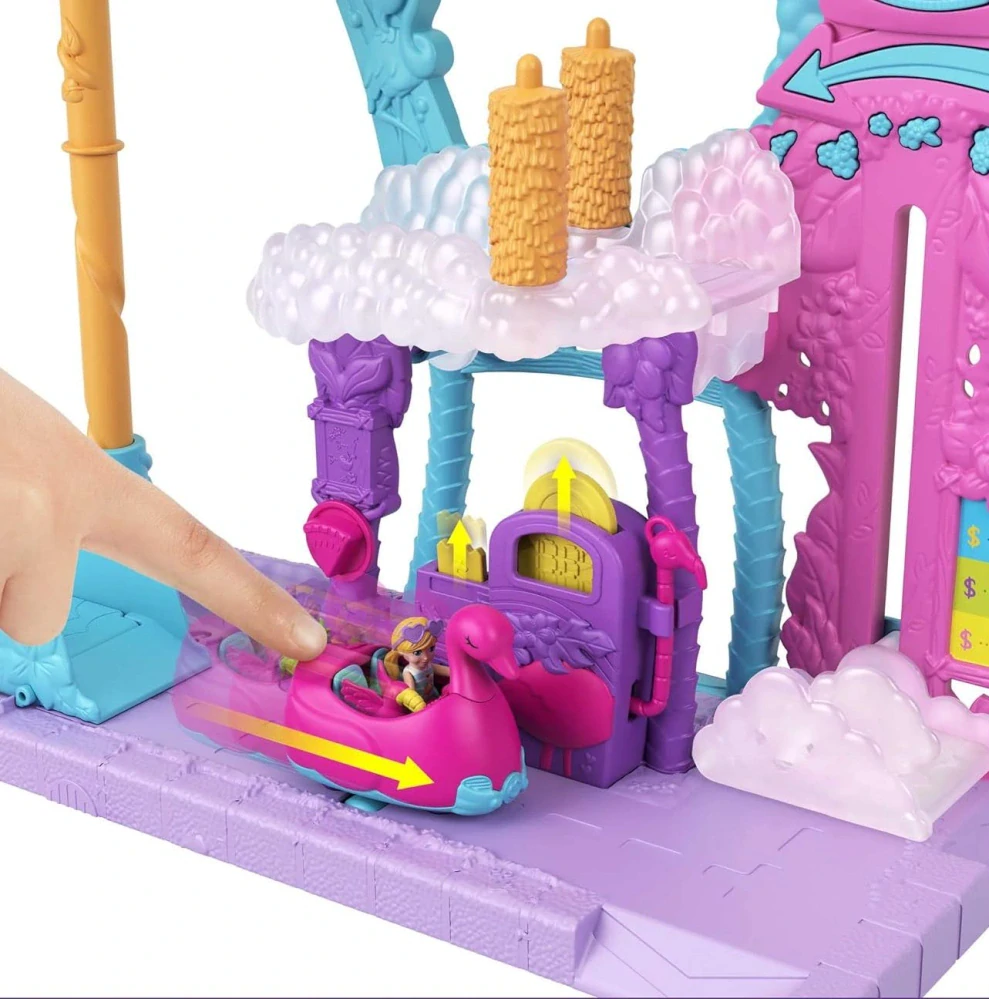 Mattel Polly Pocket Pollyville Zábavná automyčka Plameňák